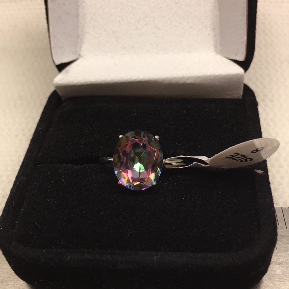 Mystic topaz ring